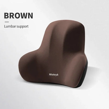 Car Neck Cushion Memory Foam Car Lumbar Support for Car Supplies Universal Neck Pillow Waist Cushion Car Seat Car Assesories