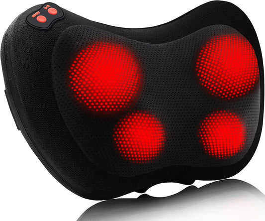 Back Massager,Shiatsu Neck Massager for Pain Relief,Electric Shoulder Foot Massage Pillow with Heat,Gifts for Mothers Day,Christmas Gifts for Women/Men,Deep Tissue Kneading for Waist,Legs