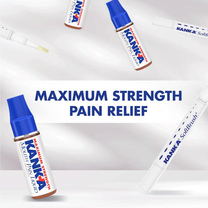 Soft Brush Tooth & Mouth Pain Gel, Professional Strength, 0.07 Ounce, Dual Relief Formula for Toothaches, Gum & Other Mouth Pain, Easy to Use Pen Applicator, Fast-Acting Pain Relief