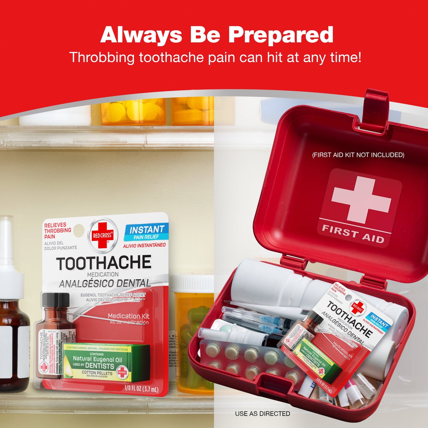 Toothache Medicine Kit, Instant Pain Relief of Throbbing Toothache, 1/8 (.125) Fl Oz