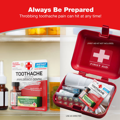 Toothache Medicine Kit, Instant Pain Relief of Throbbing Toothache, 1/8 (.125) Fl Oz