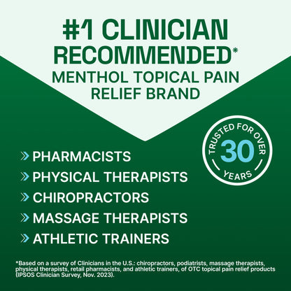 Pain Relief Patches, Back Knee Muscle Joint and Arthritis Pain Relievers, Menthol, 5 Count