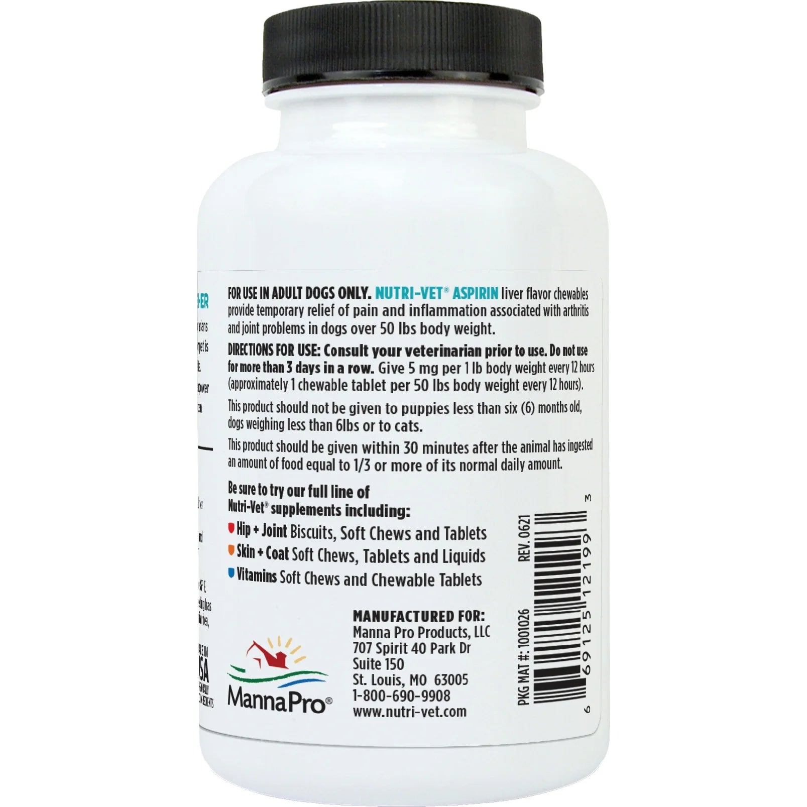 Aspirin for Dogs - Medium to Large Dogs - 300Mg - 75 Count