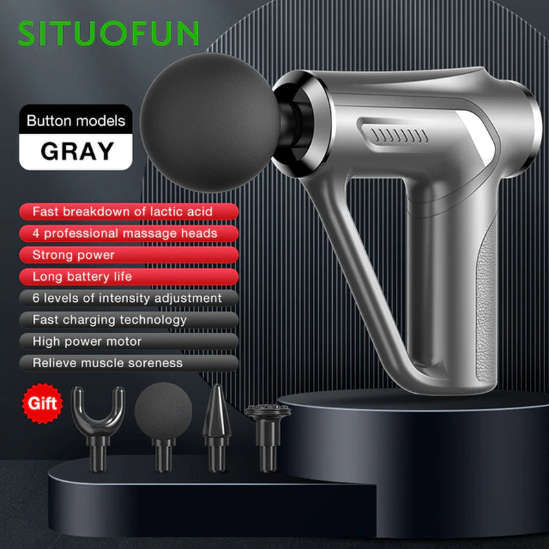 SITUOFUN Professional Deep Tissue Massage Gun with 32 Levels for Neck, Back, and Body Muscle Relief and Relaxation