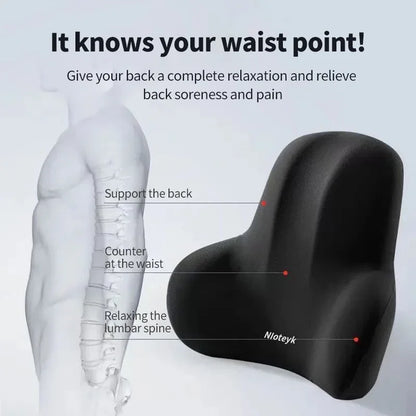 Car Neck Cushion Memory Foam Car Lumbar Support for Car Supplies Universal Neck Pillow Waist Cushion Car Seat Car Assesories
