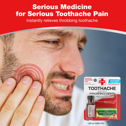 Toothache Medicine Kit, Instant Pain Relief of Throbbing Toothache, 1/8 (.125) Fl Oz