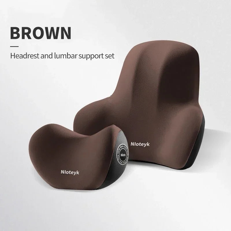 Car Neck Cushion Memory Foam Car Lumbar Support for Car Supplies Universal Neck Pillow Waist Cushion Car Seat Car Assesories